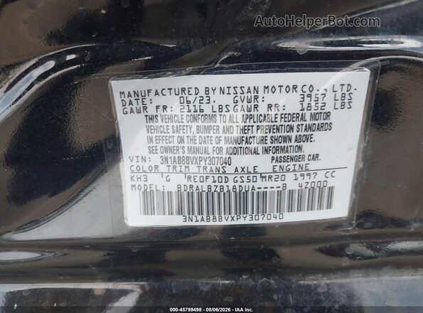 3N1AB8BVXPY307040 2023 NISSAN SENTRA Black Widok komory silnika