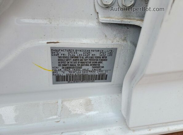 3N1AB8BVXRY220483 2024 NISSAN SENTRA White ძრავის განყოფილების ხედი