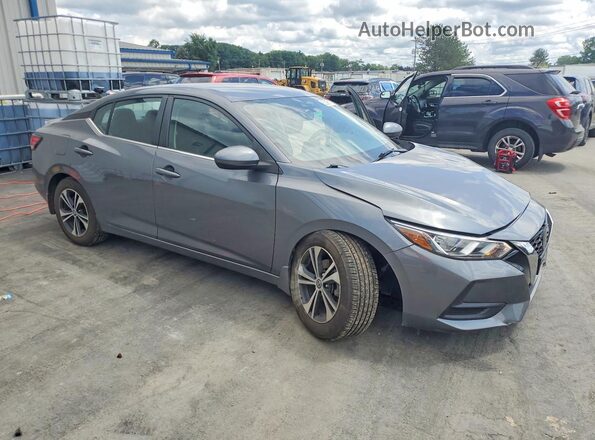3N1AB8CV0MY322950 2021 NISSAN SENTRA Серебряный Передняя правая четверть