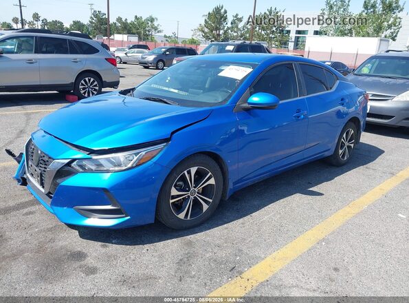 3N1AB8CV0NY288820 2022 NISSAN SENTRA Blue Front left