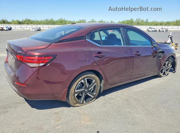 3N1AB8CV0RY275524 2024 NISSAN SENTRA Темно-бордовый Задняя правая четверть