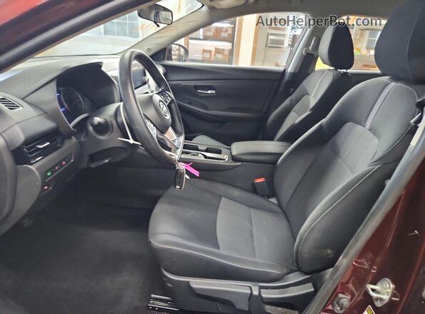 3N1AB8CV0SY311475 2025 NISSAN SENTRA Темно-бордовый Вид салона спереди