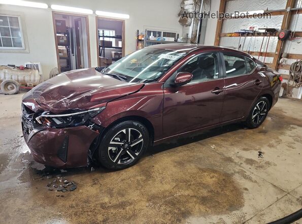 3N1AB8CV0SY311475 2025 NISSAN SENTRA Темно-бордовый Панорамный вид салона 360°