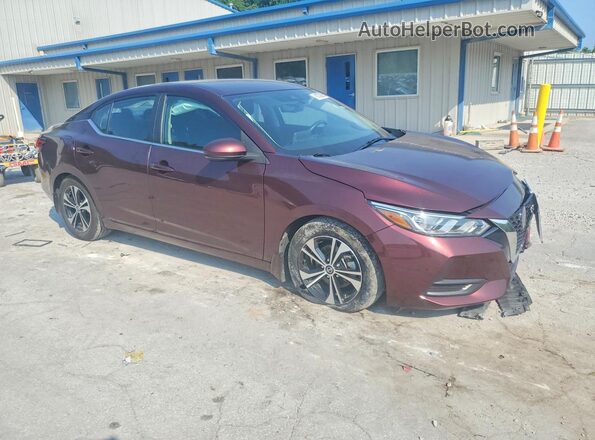 3N1AB8CV1LY306447 2020 NISSAN SENTRA Burgundy წინა მარჯვენა