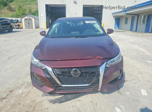 3N1AB8CV1LY306447 2020 NISSAN SENTRA Burgundy წინა ხედი