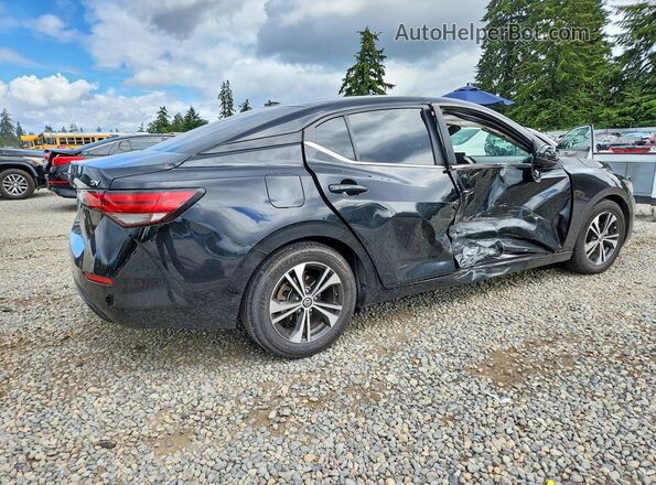 3N1AB8CV1MY209637 2021 NISSAN SENTRA Черный Задняя правая четверть