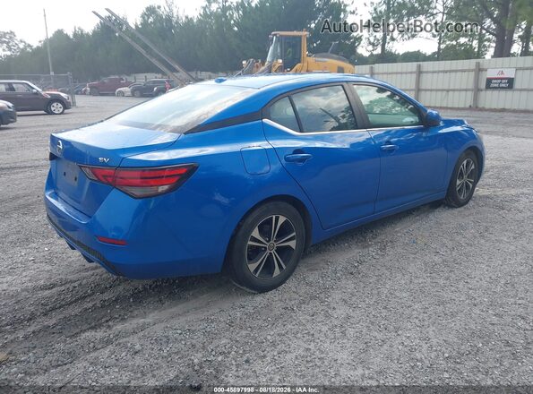 3N1AB8CV1MY303632 2021 NISSAN SENTRA Blue უკანა მარჯვენა
