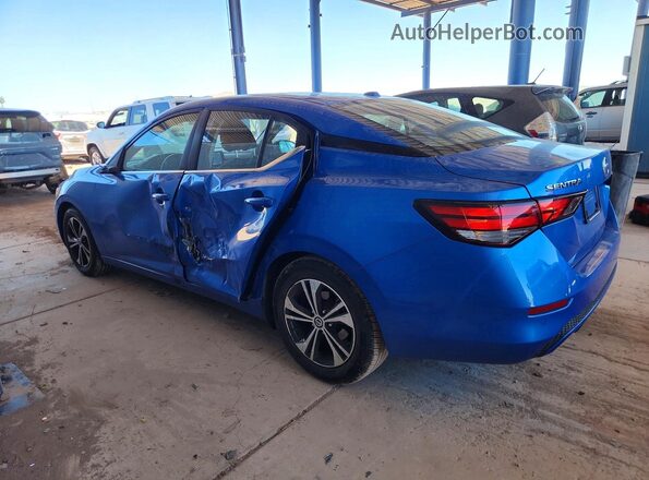 3N1AB8CV1MY309897 2021 NISSAN SENTRA Blue Rear left