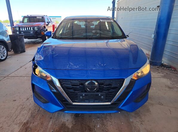3N1AB8CV1MY309897 2021 NISSAN SENTRA Blue Front view