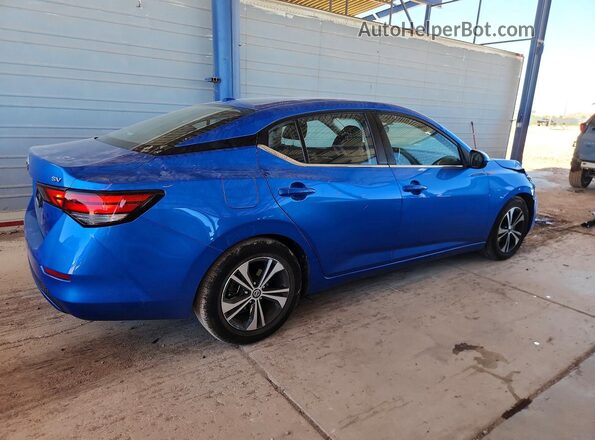 3N1AB8CV1MY309897 2021 NISSAN SENTRA Blue Rear right