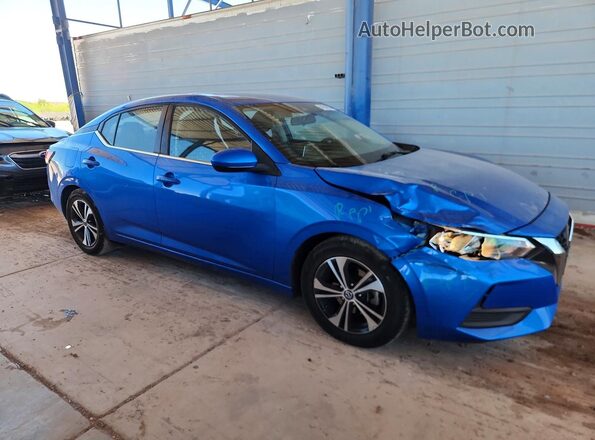 3N1AB8CV1MY309897 2021 NISSAN SENTRA Blue Front right