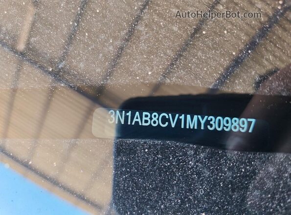 3N1AB8CV1MY309897 2021 NISSAN SENTRA Blue Engine compartment view