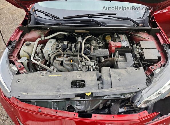 3N1AB8CV1MY321211 2021 NISSAN SENTRA Красный Вид задней части салона