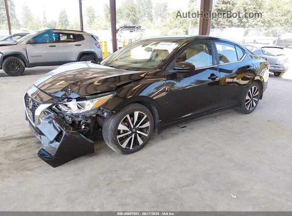 3N1AB8CV1MY331530 2021 NISSAN SENTRA Black წინა მარცხენა ხედი სამი მეოთხედიდან