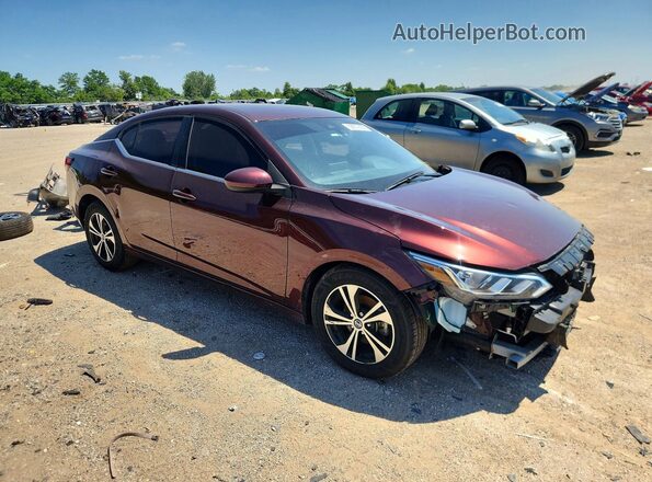 3N1AB8CV1PY224384 2023 NISSAN SENTRA Burgundy Przód prawy