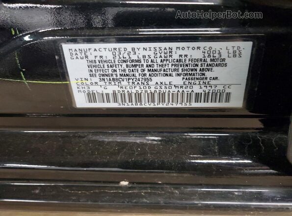 3N1AB8CV1PY247955 2024 NISSAN SENTRA Black ძრავის განყოფილების ხედი