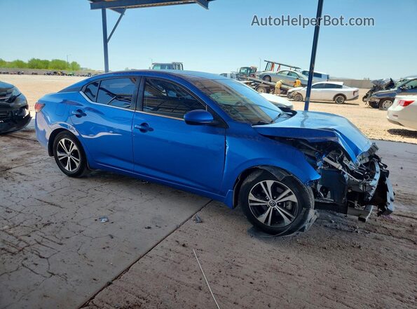 3N1AB8CV1PY257417 2023 NISSAN SENTRA Blue Delantero derecho