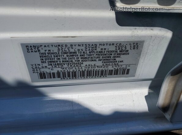 3N1AB8CV1SY254834 2025 NISSAN SENTRA White ძრავის განყოფილების ხედი