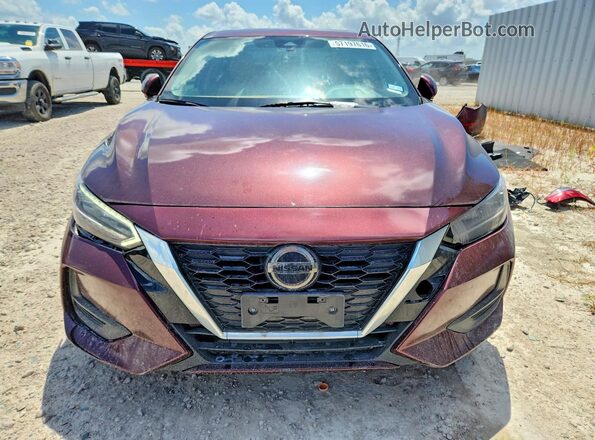 3N1AB8CV2LY260059 2020 NISSAN SENTRA Maroon Front view