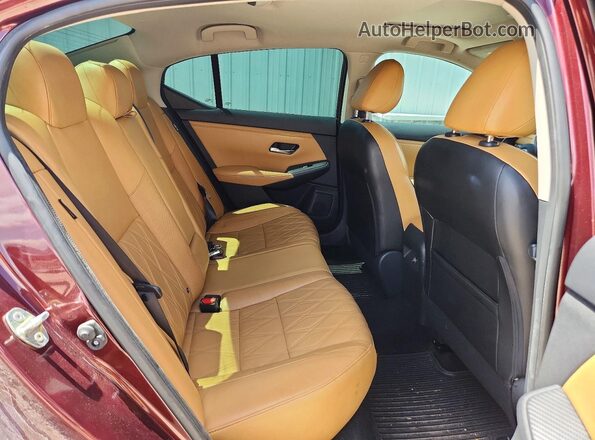 3N1AB8CV2LY260059 2020 NISSAN SENTRA Maroon Rear seats view