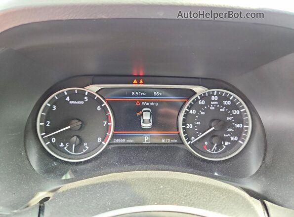 3N1AB8CV2NY309540 2022 NISSAN SENTRA White Вид щитка приладів