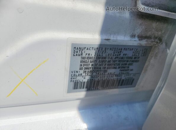 3N1AB8CV2PY311355 2023 NISSAN SENTRA Белый Вид подкапотного пространства