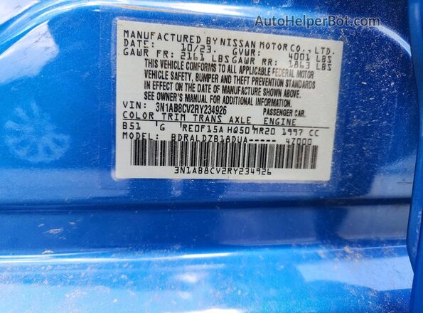 3N1AB8CV2RY234926 2024 NISSAN SENTRA Blue Շարժիչի բաժամունքի տեսք