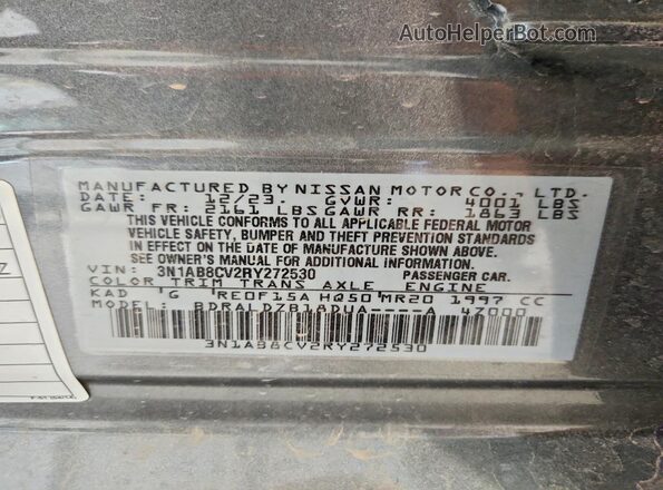 3N1AB8CV2RY272530 2024 NISSAN SENTRA Серебряный Вид наклейки с VIN-кодом