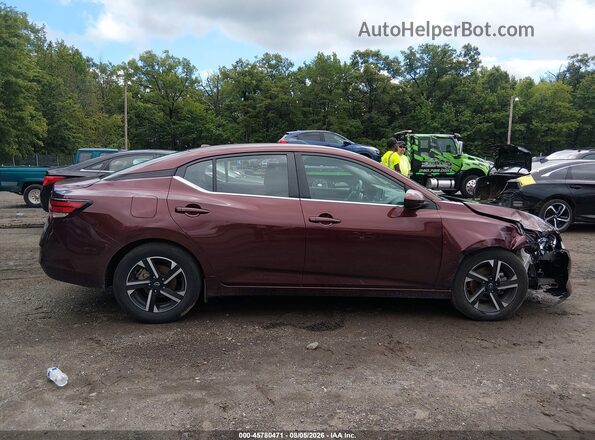 3N1AB8CV2RY300522 2024 NISSAN SENTRA Burgundy Widok wnętrza z tyłu