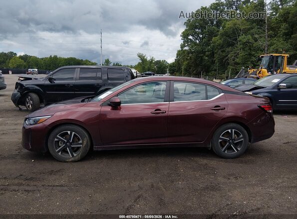 3N1AB8CV2RY300522 2024 NISSAN SENTRA Burgundy Widok wnętrza 360 stopni