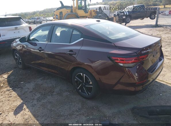 3N1AB8CV2SY280696 2025 NISSAN SENTRA Maroon Trasero izquierdo