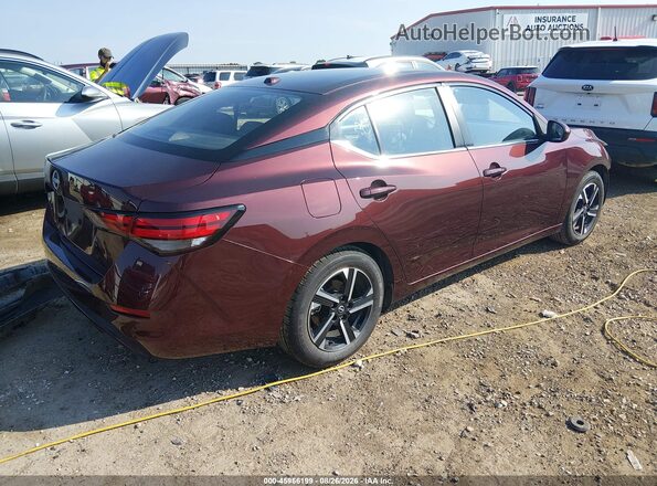 3N1AB8CV2SY280696 2025 NISSAN SENTRA Maroon Trasero derecho