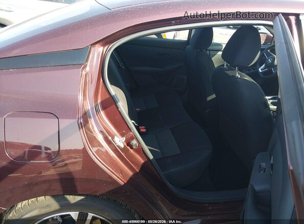 3N1AB8CV2SY280696 2025 NISSAN SENTRA Maroon Vista de la etiqueta del VIN