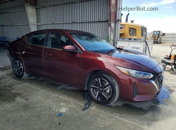 3N1AB8CV2SY324485 2025 NISSAN SENTRA Burgundy უკანა სავარძლების ხედი