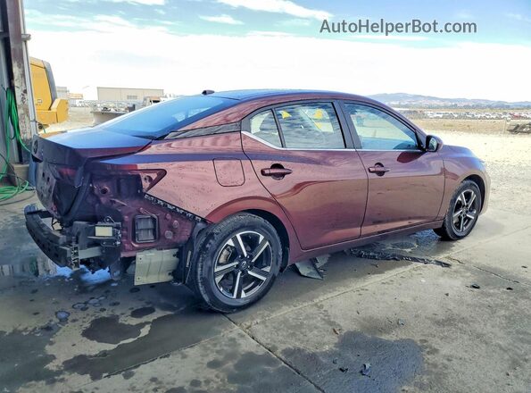 3N1AB8CV2SY324485 2025 NISSAN SENTRA Burgundy წინა სალონის ხედი