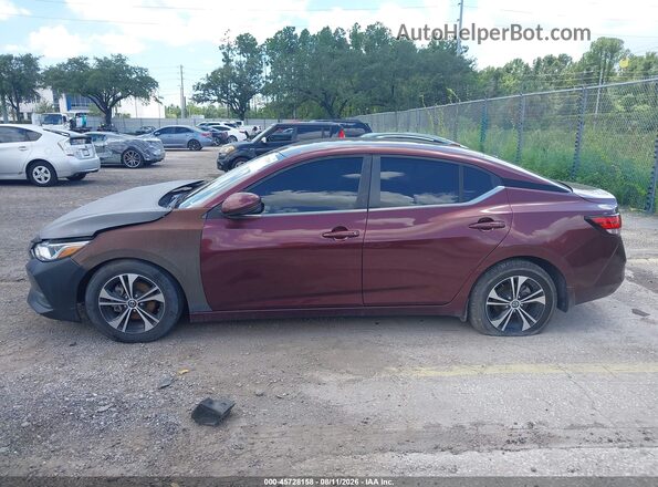 3N1AB8CV3LY215633 2020 NISSAN SENTRA Бордовый Вид задней части салона