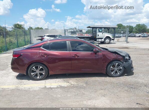 3N1AB8CV3LY215633 2020 NISSAN SENTRA Бордовый Вид щитка приборов
