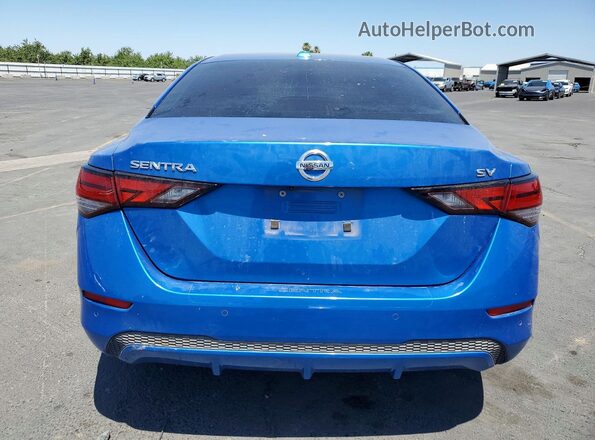3N1AB8CV3LY304988 2020 NISSAN SENTRA Blue Вид ззаду