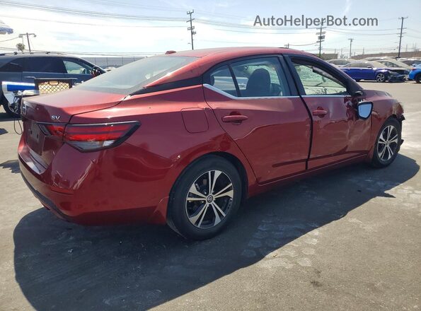 3N1AB8CV3MY221174 2021 NISSAN SENTRA Бордовый Задняя правая четверть