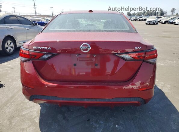 3N1AB8CV3MY221174 2021 NISSAN SENTRA Бордовый Вид сзади
