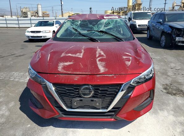 3N1AB8CV3MY221174 2021 NISSAN SENTRA Бордовый Вид спереди