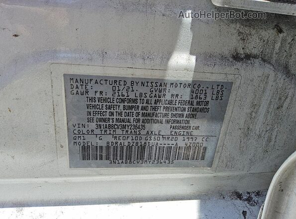 3N1AB8CV3MY236435 2021 NISSAN SENTRA Silver ძრავის განყოფილების ხედი