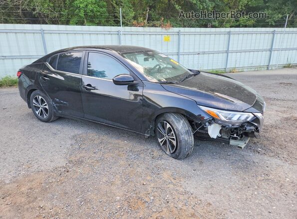 3N1AB8CV3MY306967 2021 NISSAN SENTRA Black Przód prawy