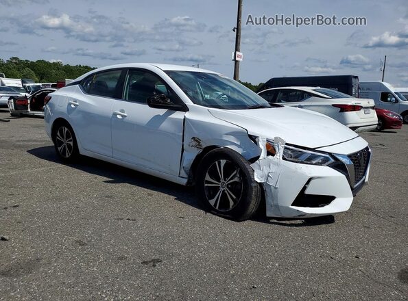 3N1AB8CV3PY252137 2023 NISSAN SENTRA Белый Передняя правая четверть