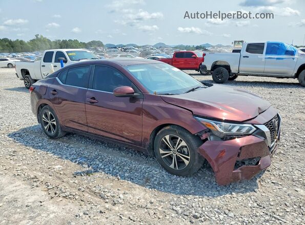 3N1AB8CV3PY272386 2023 NISSAN SENTRA Maroon Delantero derecho