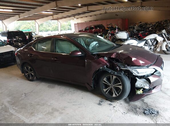 3N1AB8CV3PY325247 2023 NISSAN SENTRA Maroon Widok wnętrza z tyłu