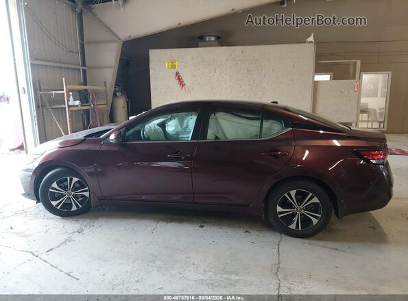 3N1AB8CV3PY325247 2023 NISSAN SENTRA Maroon Widok wnętrza 360 stopni