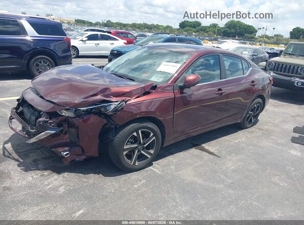 3N1AB8CV3RY334257 2024 NISSAN SENTRA Maroon Przód lewy