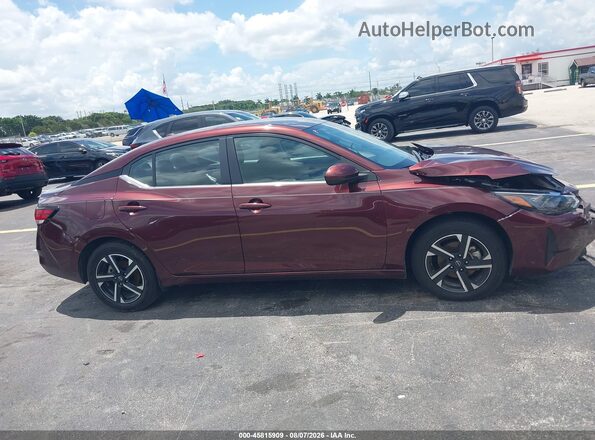 3N1AB8CV3RY334257 2024 NISSAN SENTRA Maroon Widok wnętrza z tyłu