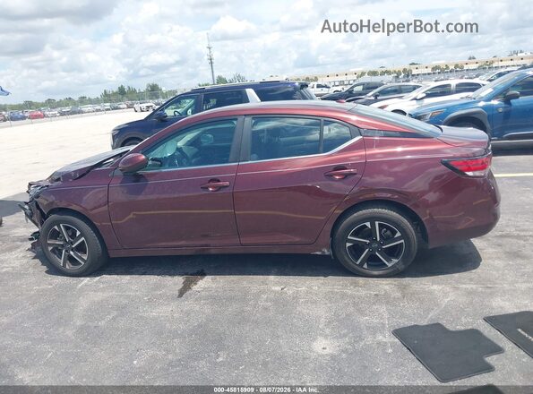3N1AB8CV3RY334257 2024 NISSAN SENTRA Maroon Widok wnętrza 360 stopni